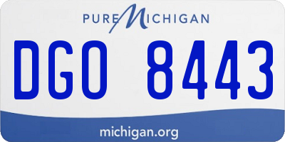 MI license plate DGO8443