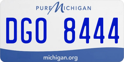 MI license plate DGO8444