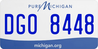 MI license plate DGO8448