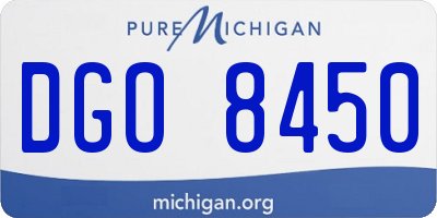 MI license plate DGO8450