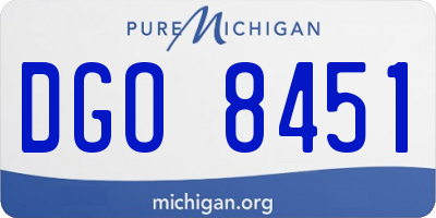 MI license plate DGO8451