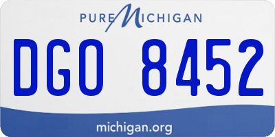 MI license plate DGO8452