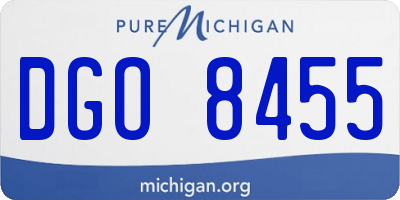 MI license plate DGO8455