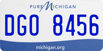 MI license plate DGO8456