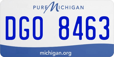 MI license plate DGO8463