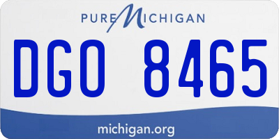 MI license plate DGO8465