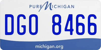 MI license plate DGO8466
