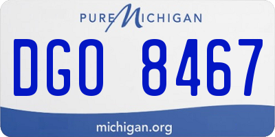 MI license plate DGO8467
