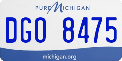 MI license plate DGO8475