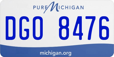 MI license plate DGO8476