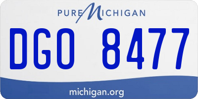 MI license plate DGO8477