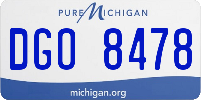 MI license plate DGO8478