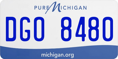 MI license plate DGO8480