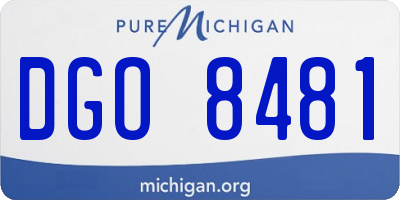 MI license plate DGO8481