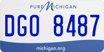 MI license plate DGO8487