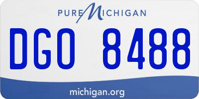 MI license plate DGO8488