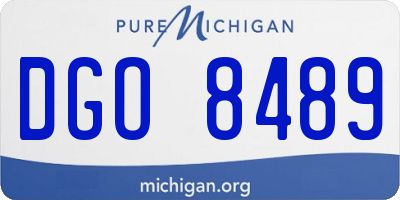 MI license plate DGO8489