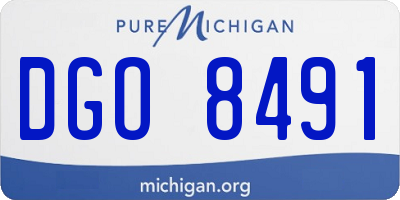 MI license plate DGO8491