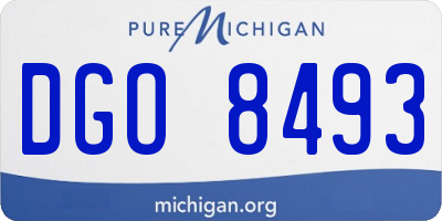 MI license plate DGO8493