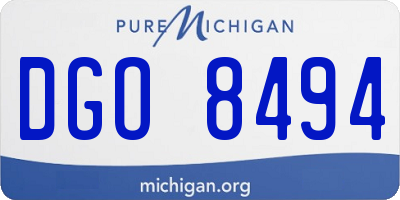 MI license plate DGO8494