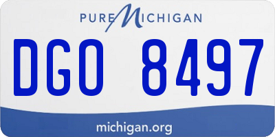 MI license plate DGO8497