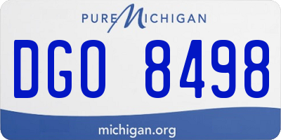 MI license plate DGO8498