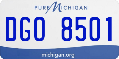 MI license plate DGO8501