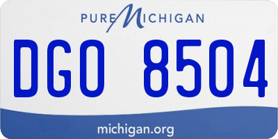 MI license plate DGO8504
