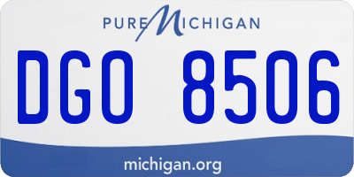 MI license plate DGO8506