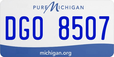 MI license plate DGO8507