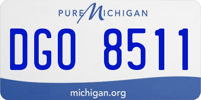 MI license plate DGO8511