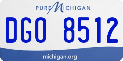 MI license plate DGO8512