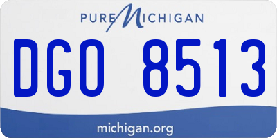 MI license plate DGO8513