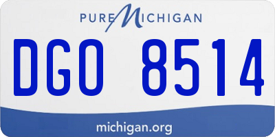 MI license plate DGO8514