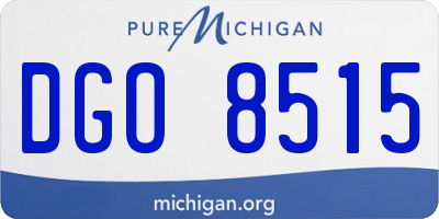 MI license plate DGO8515
