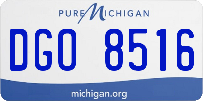 MI license plate DGO8516