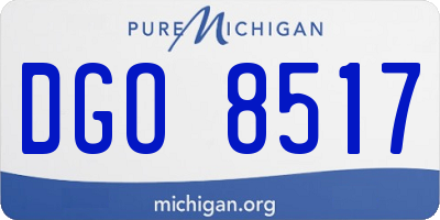 MI license plate DGO8517