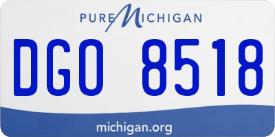 MI license plate DGO8518