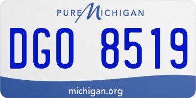 MI license plate DGO8519