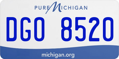 MI license plate DGO8520