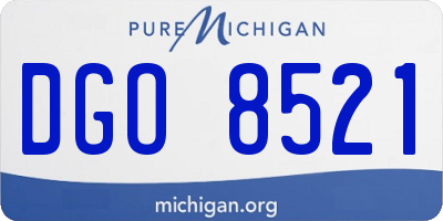 MI license plate DGO8521