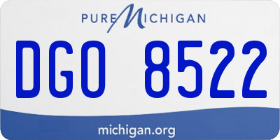 MI license plate DGO8522