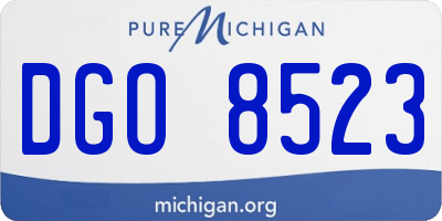 MI license plate DGO8523