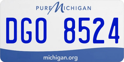 MI license plate DGO8524