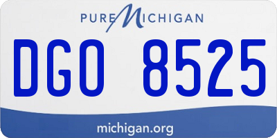 MI license plate DGO8525