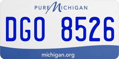 MI license plate DGO8526