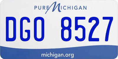 MI license plate DGO8527