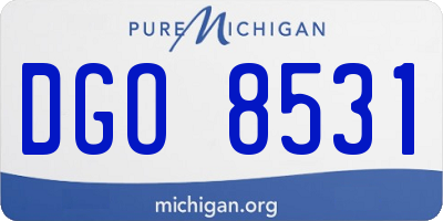 MI license plate DGO8531