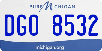 MI license plate DGO8532