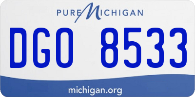 MI license plate DGO8533
